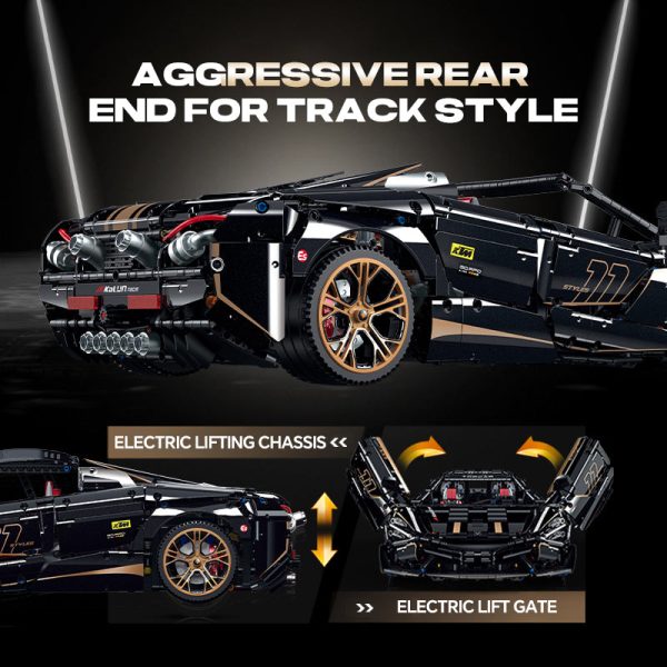 1: 8 McLaren 720S Supercar Building Sets with Remote Control, Electric Lift Convertible and Suspension, Electric Door, Tail Lift Design (3658Pcs) - Image 4