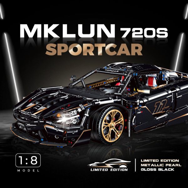 1: 8 McLaren 720S Supercar Building Sets with Remote Control, Electric Lift Convertible and Suspension, Electric Door, Tail Lift Design (3658Pcs) - Image 5
