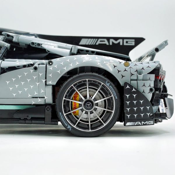 1: 8 Mercedes AMG ONE Building Set with Remote Control, Fully Detailed Simulation, The Ultimate Collectible, Electric Dutterfly Doors, Rear Wing Lifting, Controllable lights, Launch Control (3295 Pcs) - Image 9