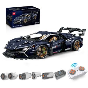 1: 8 Starry Night Sportcar with Remote Control, Electric Lifting Chassis, Electric Door (4106 Pcs)
