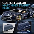 1: 8 Starry Night Sportcar with Remote Control, Electric Lifting Chassis, Electric Door (4106 Pcs)