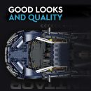 1: 8 Starry Night Sportcar with Remote Control, Electric Lifting Chassis, Electric Door (4106 Pcs)
