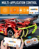1:10 Lamborghini Plated Sports Car with Electric Chassis Lifting, Electric Driftable Remote Control Model (1889 Pcs)