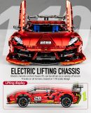 1:10 Lamborghini Plated Sports Car with Electric Chassis Lifting, Electric Driftable Remote Control Model (1889 Pcs)