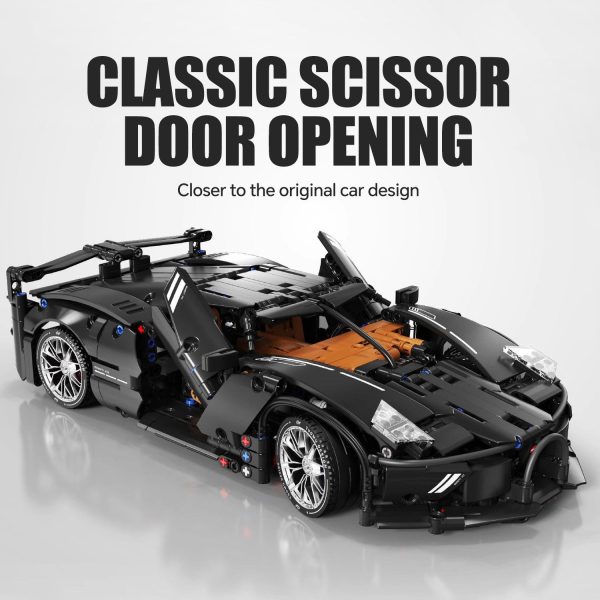 1:14 Bugatti Night V12 Sports Car Building Sets, Collectable Model for Boys Men Teens (1056 Pcs) - Image 4