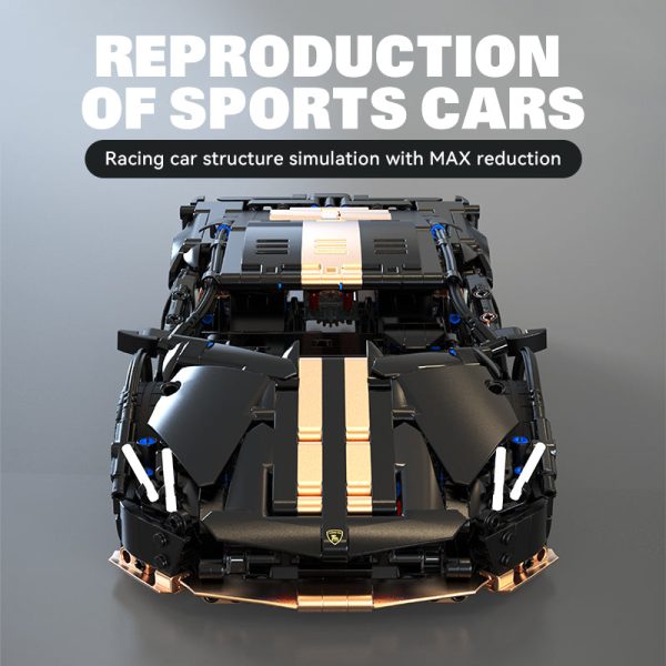 1:14 Lamborghini P1 Sports Car Building Sets, Collectable Model for Boys Men Teens (1309 Pcs) - Image 5