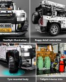 1:8 Land Rover Silver Off-Road MOC Building Blocks and Electric Engineering Toy, Remote Control (5268 Pcs)
