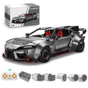 1:8 Toyota Supra Building Sets, Electric Air Suspension, Rear Accelerator Blade linkage (4399 Pcs)