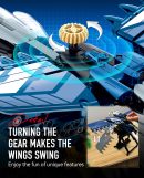 BAV Blue Eagle Hand-held Launch Toy Building Set with Movable Wings, 630Pcs