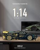 Lamborghini V12 Black Sports Car MOC Building Kits, 1:14 Car Model for Boys Men, 1124Pcs