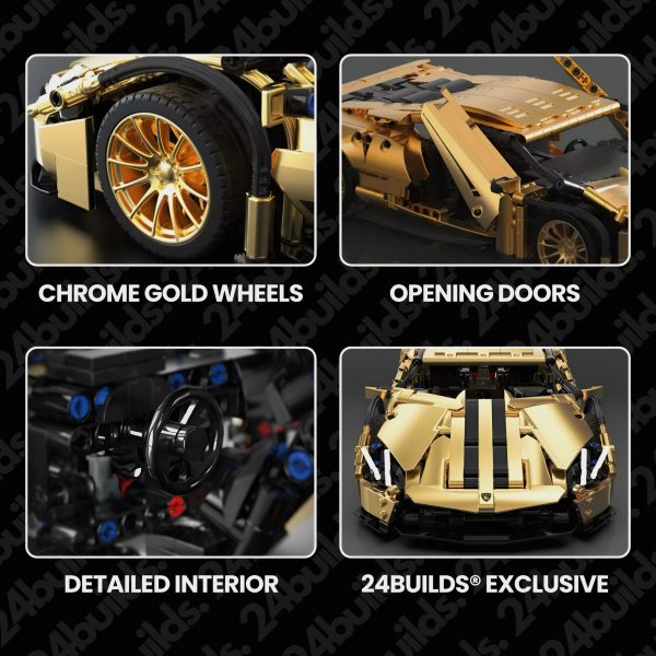 GOLD EDITION ITALIAN SUPERCAR | 1312PCS - Image 3