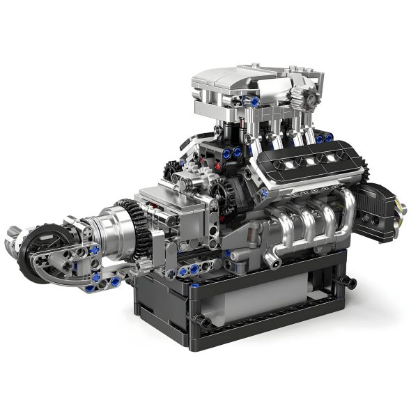 MOTORISED BRITISH SUPERCAR V8 ENGINE | 736PCS - Image 2
