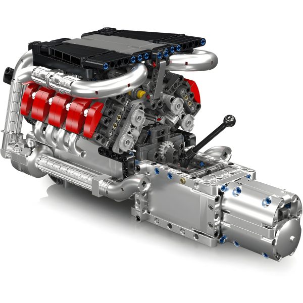 MOTORISED GERMAN V8 ENGINE WITH GEARBOX | 1168PCS - Image 3