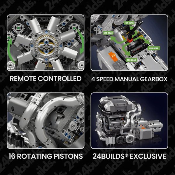 MOTORISED HYPERCAR W16 ENGINE & GEARBOX | 2024PCS - Image 5