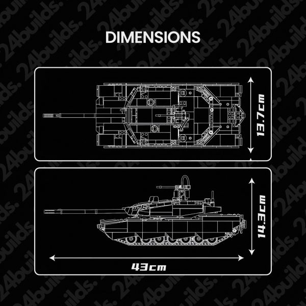REMOTE CONTROLLED BATTLE TANK | 1194PCS - Image 6