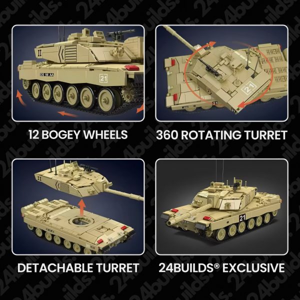 REMOTE CONTROLLED CHALLENGER 2 TANK | 1128PCS - Image 4