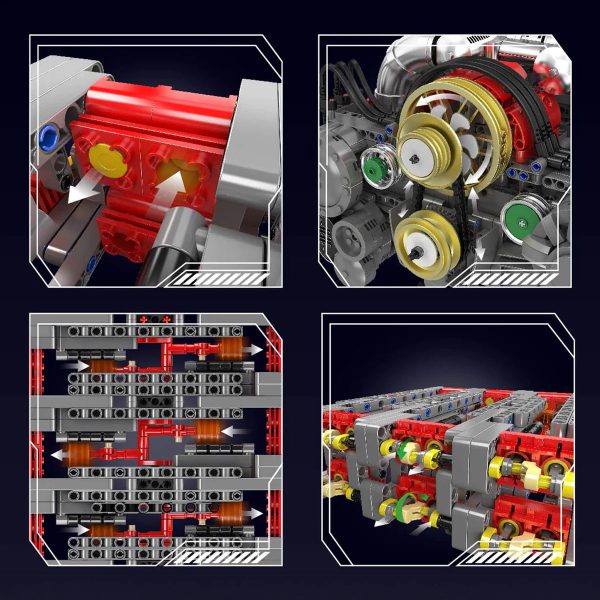 MOTORISED FLAT 6 ENGINE | 2376PCS - Image 5