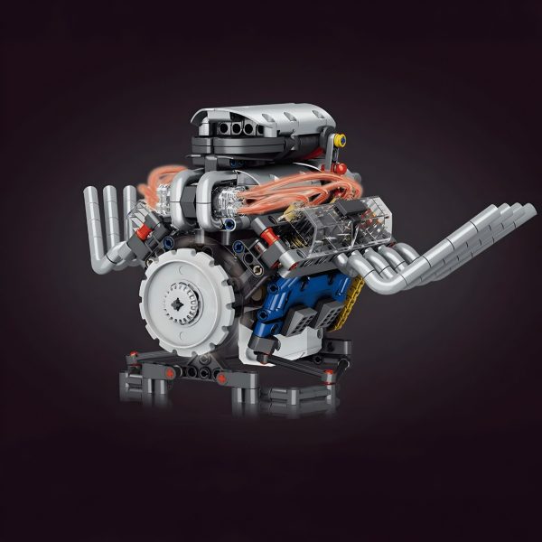 MOTORISED HOT ROD V8 ENGINE | 662PCS - Image 4