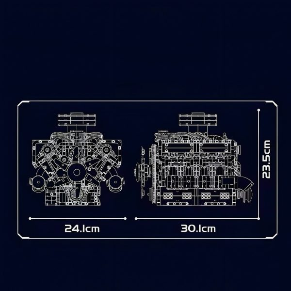 MOTORISED V8 TANK ENGINE | 2250PCS - Image 9