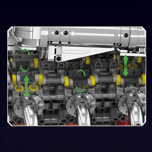 THE ULTIMATE CHROME 5.5L V8 ENGINE & GEARBOX | 2898PCS - Image 9