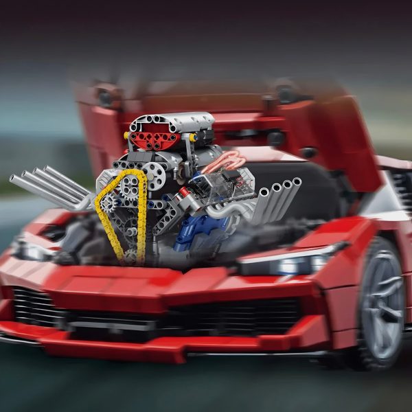MOTORISED HOT ROD V8 ENGINE | 662PCS - Image 6