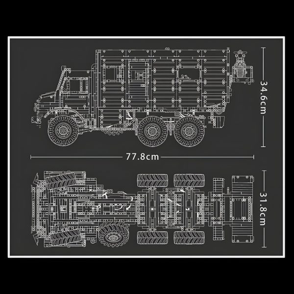 REMOTE CONTROLLED 6 WHEELED UNIMOG | 6690PCS - Image 9
