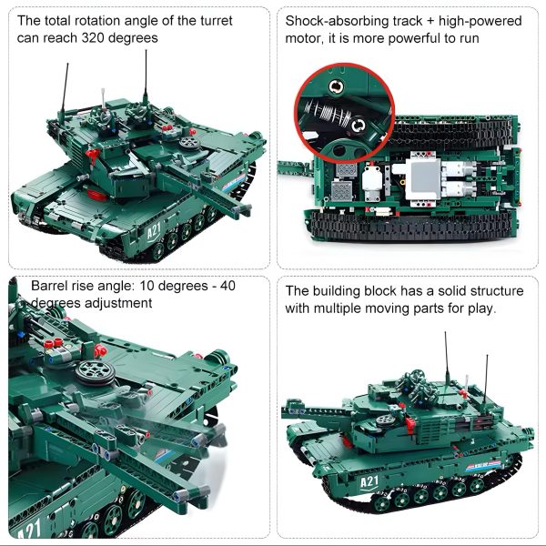 M1-A2 REMOTE CONTROLLED TANK | 1500PCS - Image 3
