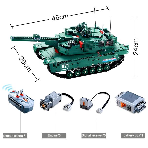 M1-A2 REMOTE CONTROLLED TANK | 1500PCS - Image 4