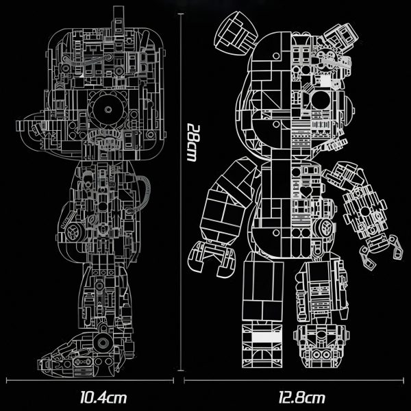 BEARBLOCK #ANGRYPANDA 400% | 1402PCS - Image 6