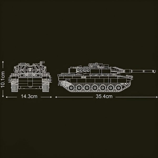 REMOTE CONTROLLED LEOPARD TANK | 1092PCS - Image 7