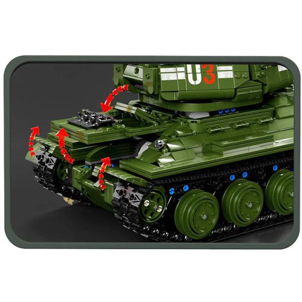 REMOTE CONTROLLED T34 TANK | 2052PCS - Image 6