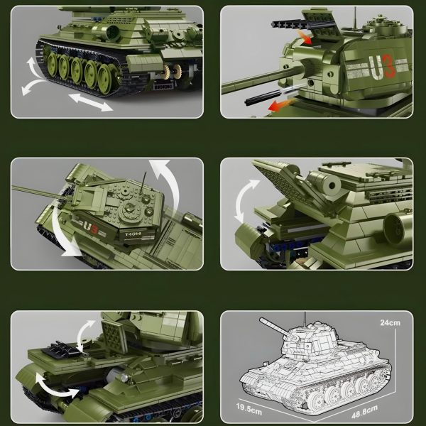 REMOTE CONTROLLED T34 TANK | 2052PCS - Image 9