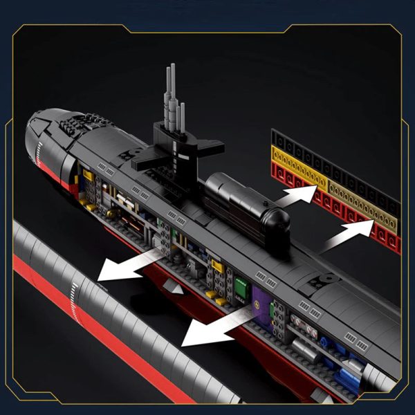 MILITARY LOS ANGELES-CLASS SSN SUBMARINE | 2987PCS - Image 4