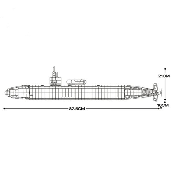 MILITARY LOS ANGELES-CLASS SSN SUBMARINE | 2987PCS - Image 8