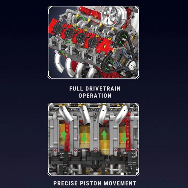 MOTORISED ITALIAN V8 ENGINE | 2717PCS - Image 5
