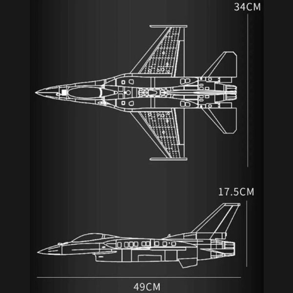 F16 FIGHTER JET | 1462PCS - Image 6