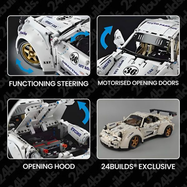 REMOTE CONTROLLED 911 TURBO WIDEBODY | 2126PCS - Image 3