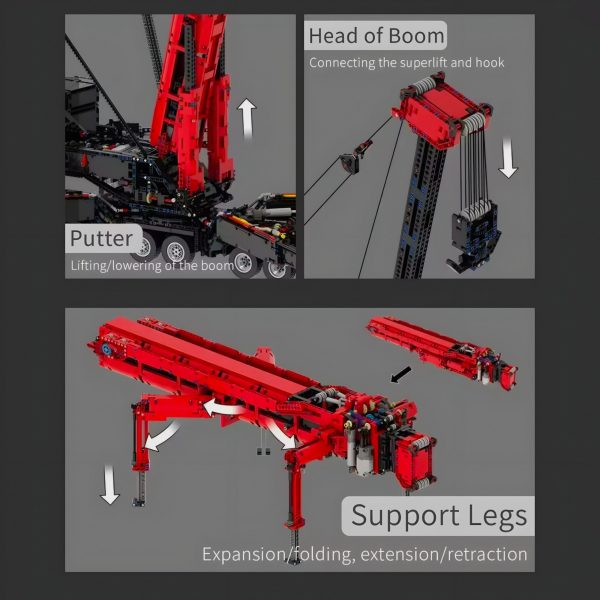 RED EDITION REMOTE CONTROLLED CRANE | 9178PCS - Image 8