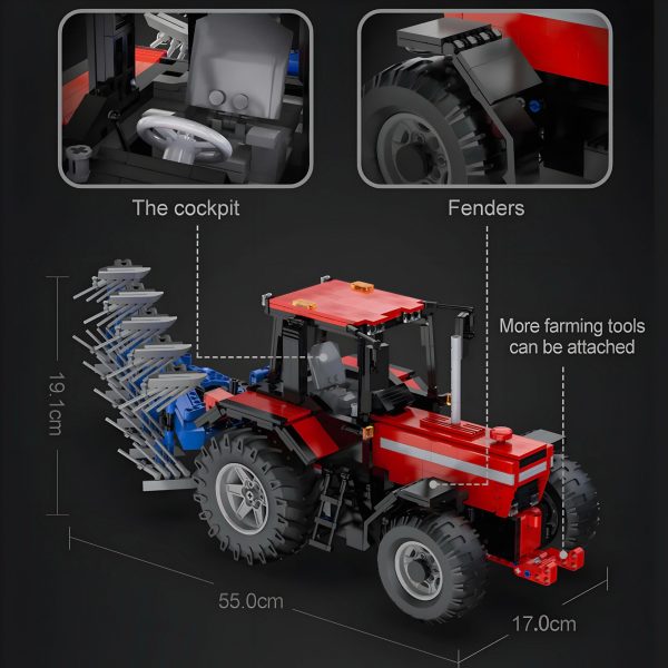 REMOTE CONTROLLED PLOWING TRACTOR | 1676PCS - Image 11