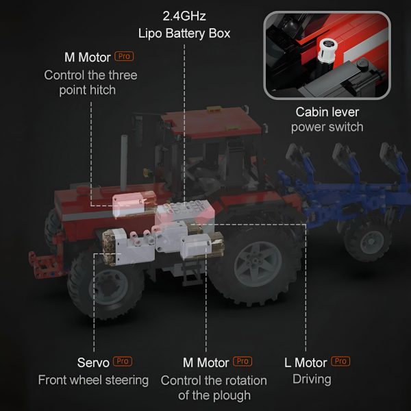 REMOTE CONTROLLED PLOWING TRACTOR | 1676PCS - Image 3