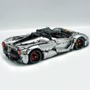 1: 8 LaFerrari C6 Sportcar, Customized Metal Silver, Fully Detailed Simulation, The Ultimate Collectible, None-Remote Controlled (4739Pcs)