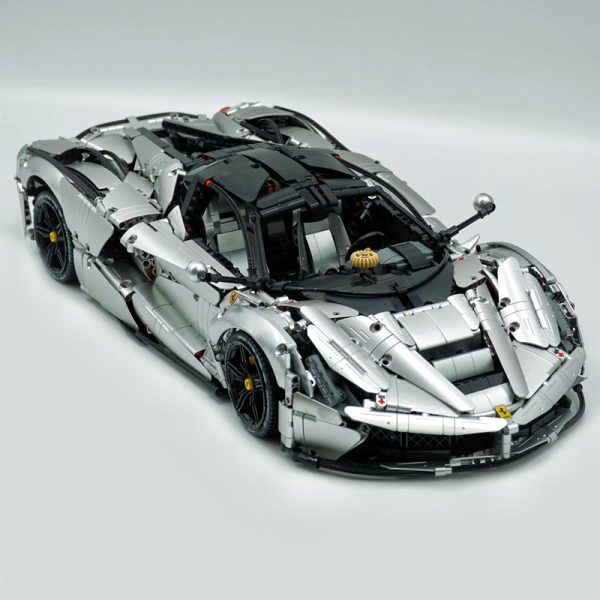 1: 8 LaFerrari C6 Sportcar, Customized Metal Silver, Fully Detailed Simulation, The Ultimate Collectible, None-Remote Controlled (4739Pcs) - Image 7