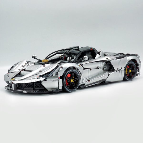 1: 8 LaFerrari C6 Sportcar, Customized Metal Silver, Fully Detailed Simulation, The Ultimate Collectible, None-Remote Controlled (4739Pcs) - Image 8