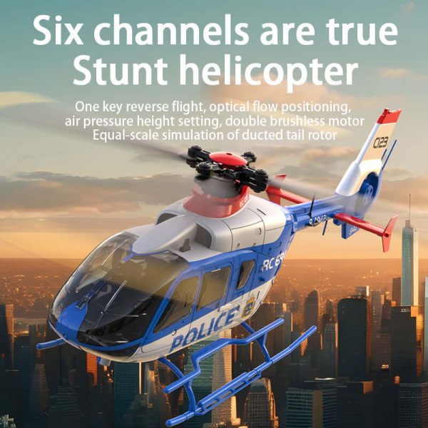 RC ERA C123 6CH Brushless RC Helicopter with Optical Flow, 3 Speed, 1-3 Batteries - Image 3