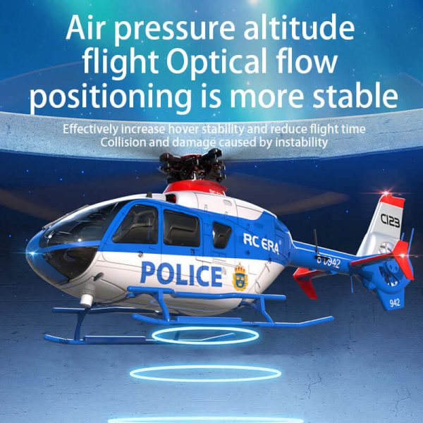 RC ERA C123 6CH Brushless RC Helicopter with Optical Flow, 3 Speed, 1-3 Batteries - Image 7