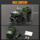1:10 RACENT RC Crawler, 2.4G Willys Jeep, LED Lights, Upgradable Off-Road Car
