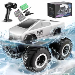 4WD Cybertruck-Inspired RC Truck | Amphibious, 360° Spins, Waterproof