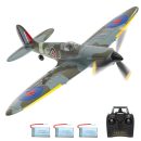 Blue Spitfire RC Airplane for Kids with 4-CH Xpilot Gyro Stabilizer