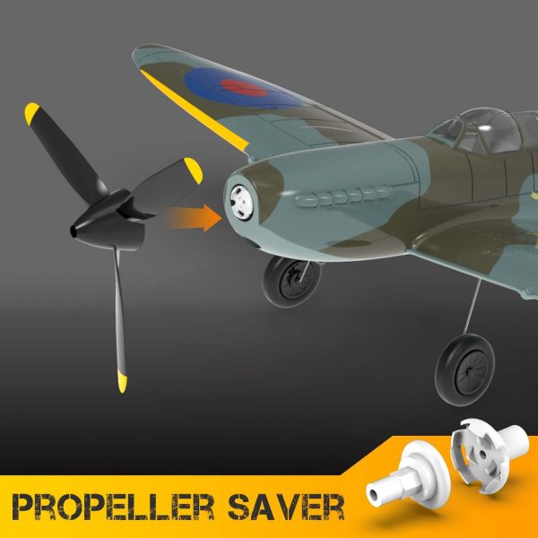 Blue Spitfire RC Airplane for Kids with 4-CH Xpilot Gyro Stabilizer - Image 3