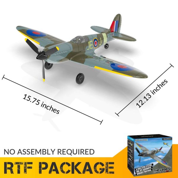 Blue Spitfire RC Airplane for Kids with 4-CH Xpilot Gyro Stabilizer - Image 8